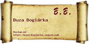 Buza Boglárka névjegykártya